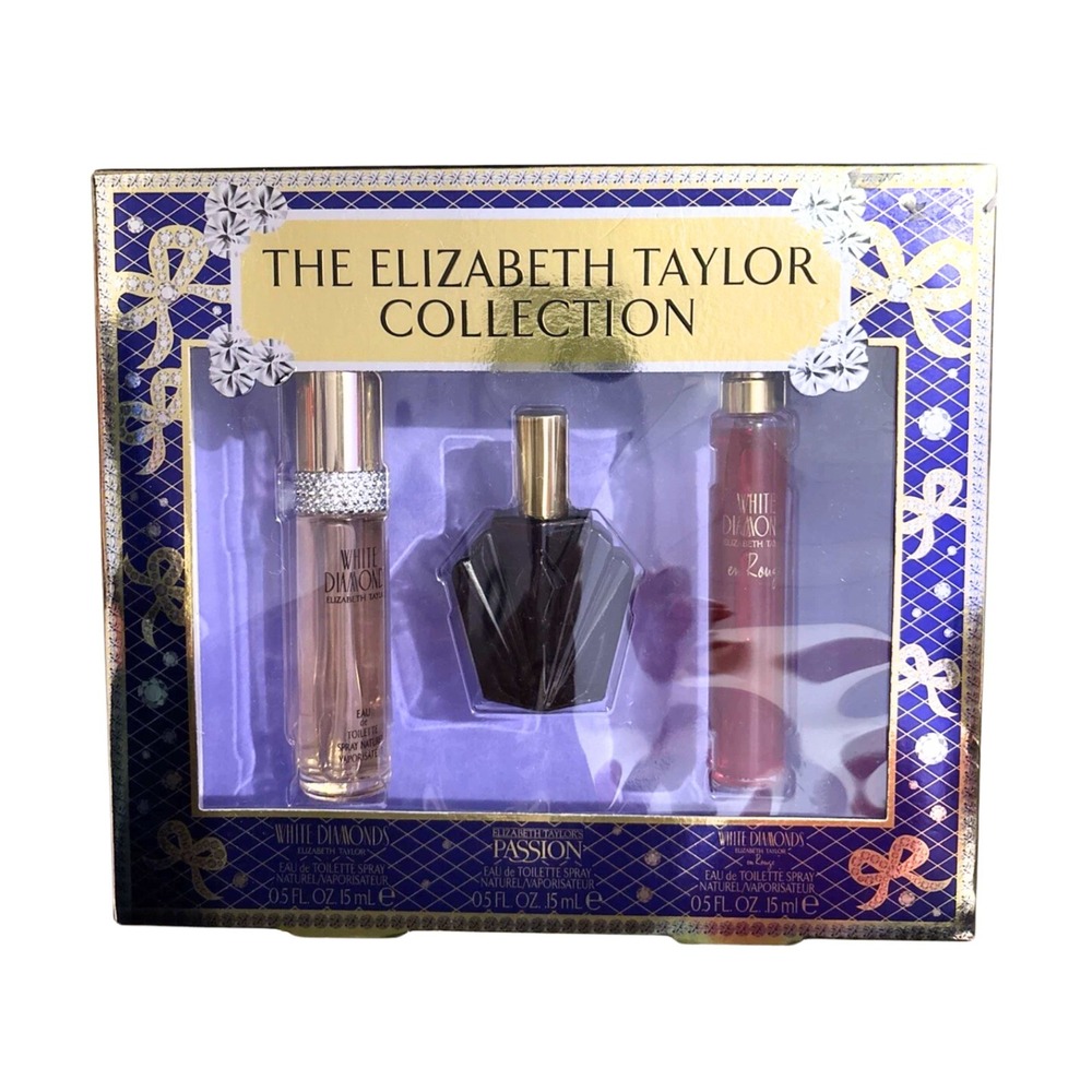The Elizabeth Taylor Collection Perfume Set‎ White Diamonds Passion & Night